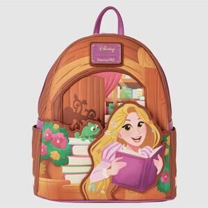 Loungefly Disney Tangled Rapunzel Books Mini Backpack NWT